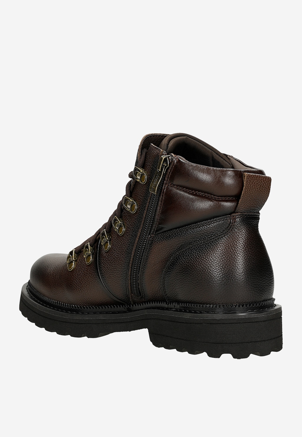 Brązowe workery męskie ze skóry licowej 24132-52 Widok 3