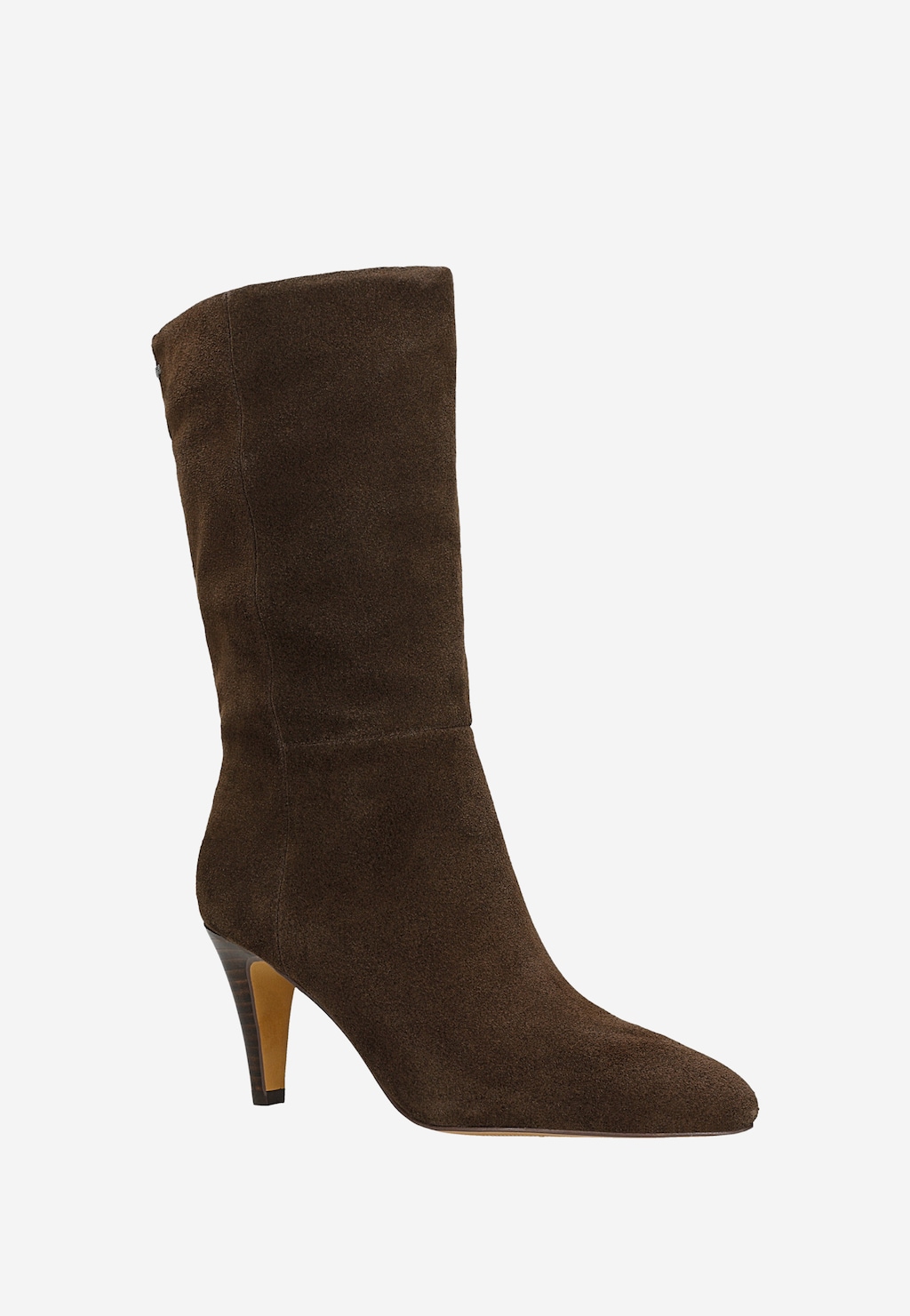 Brązowe wysokie botki damskie na szpilce 55328-62 Widok 2