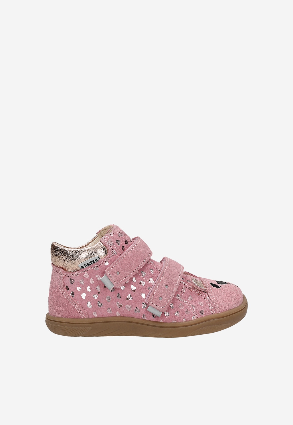 Růžové barefoot botky s lesklými srdíčky BAREFOOT 86319-65 Widok 1