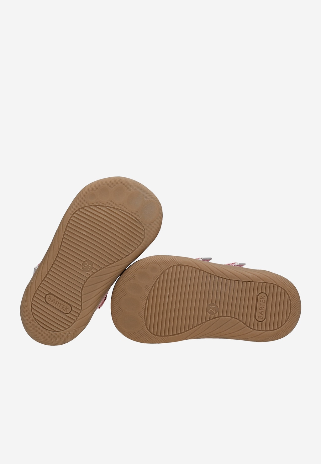 Różowe trzewiki barefoot z błyszczącymi serduszkami BAREFOOT 86319-65 Widok 6