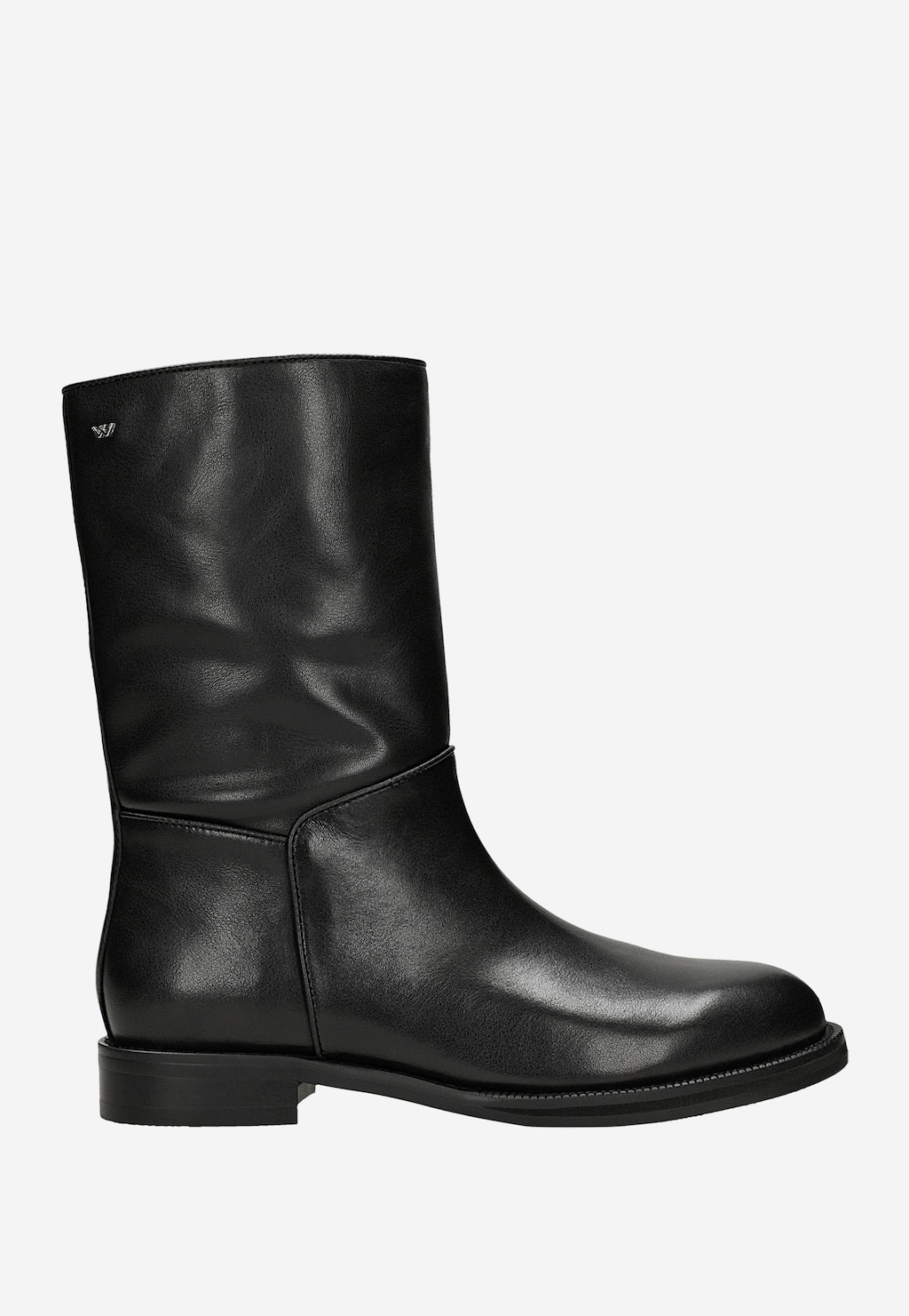 Czarne skórzane botki damskie 55344-51 Widok 1