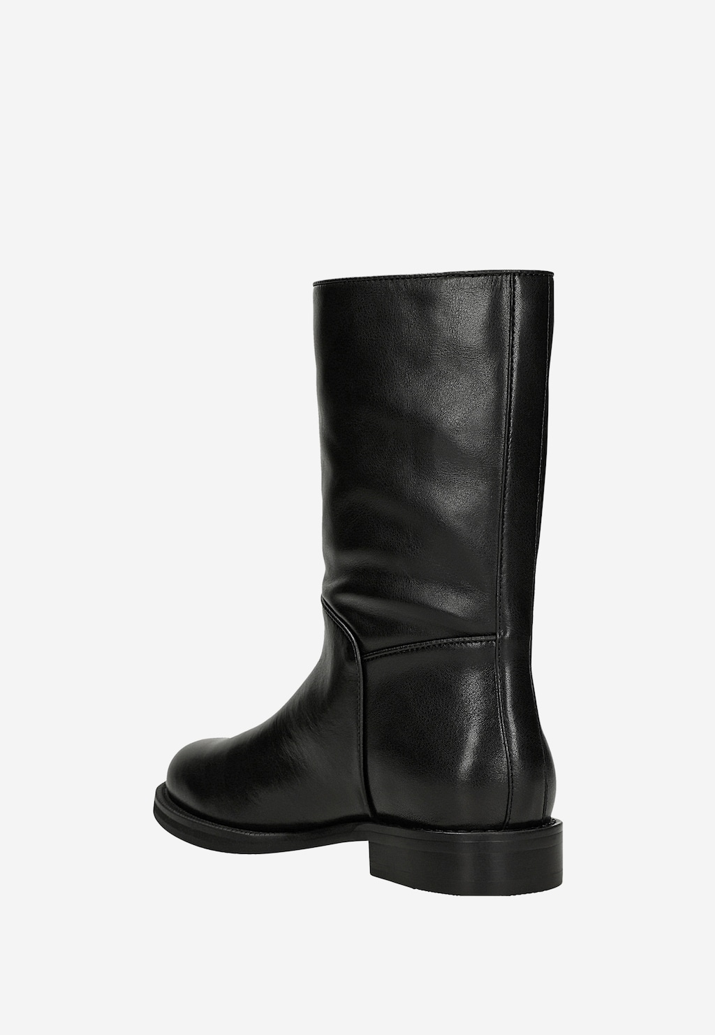 Czarne skórzane botki damskie 55344-51 Widok 3