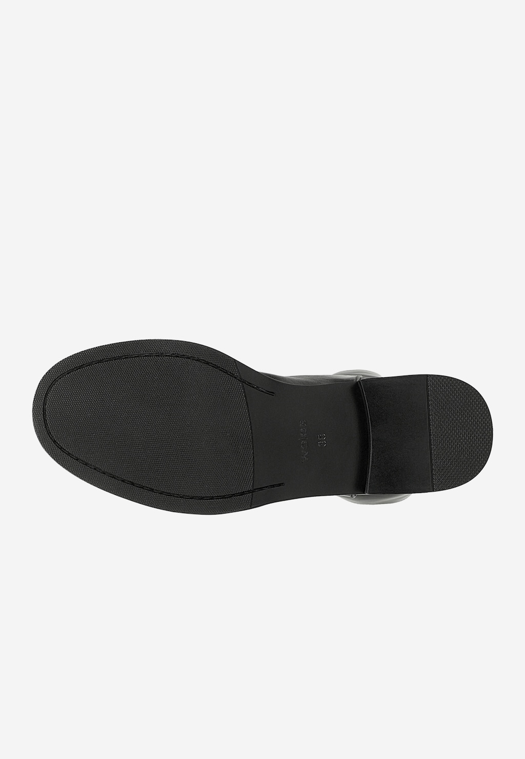 Czarne skórzane botki damskie 55344-51 Widok 5