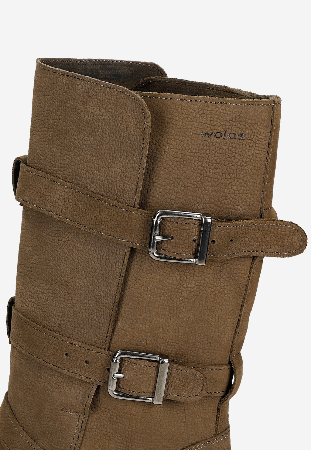 Brązowe wsuwane botki damskie z nubuku 55307-22 Widok 6