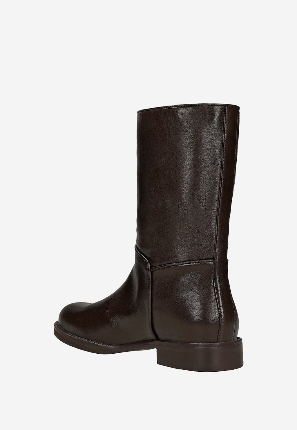 Brązowe wsuwane botki ze skóry licowej 55344-52 Widok 3