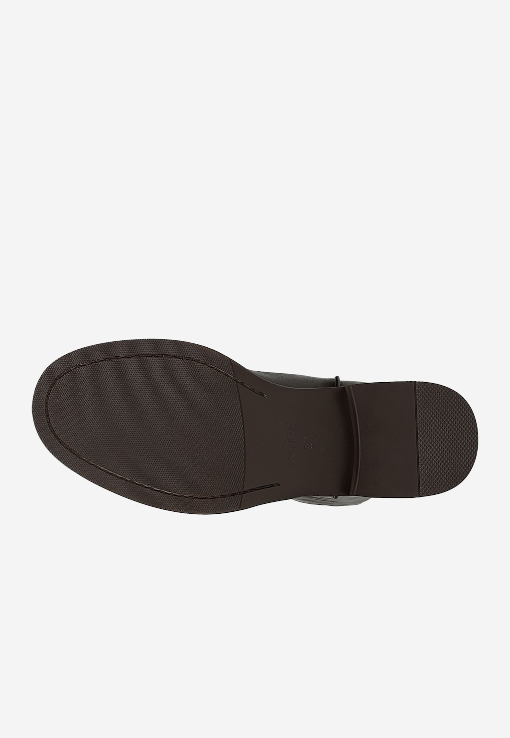 Brązowe wsuwane botki ze skóry licowej 55344-52 Widok 5