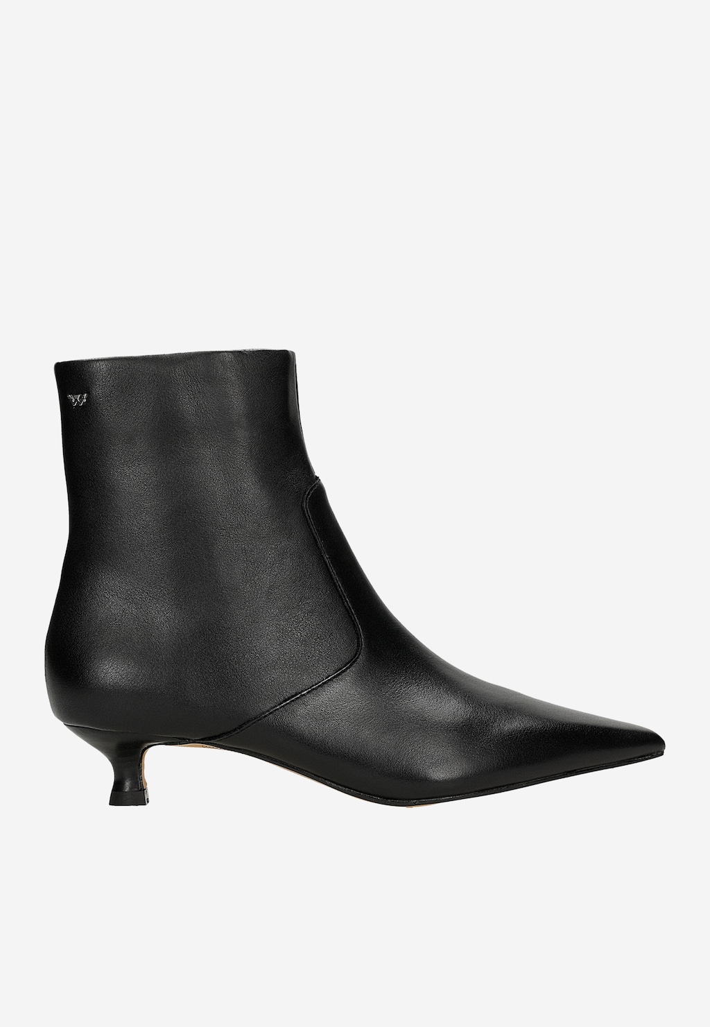 Eleganckie skórzane botki damskie na niskim obcasie 55347-51 Widok 1