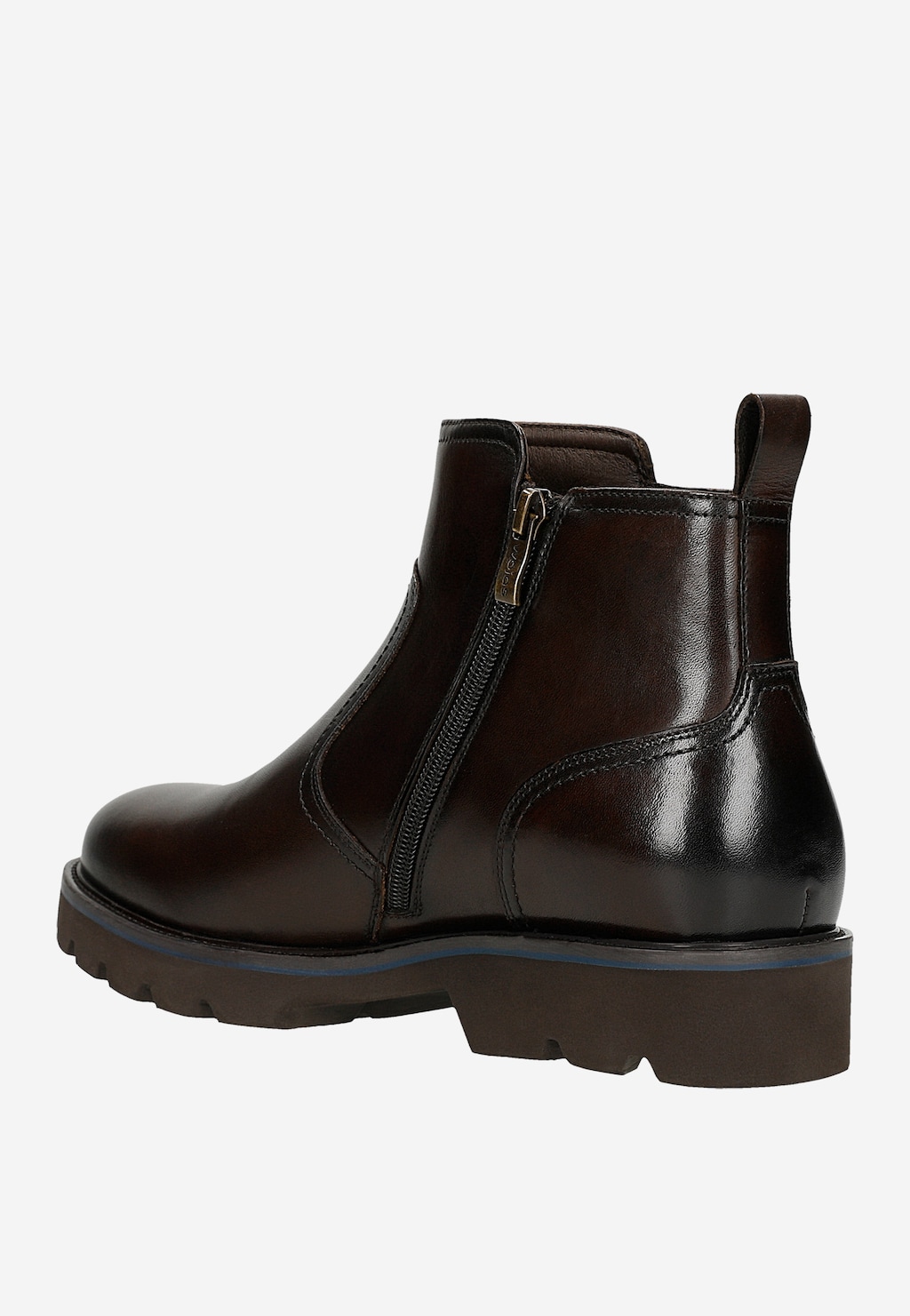 Brązowe jesienne botki męskie ze skóry licowej 20051-52 Widok 3