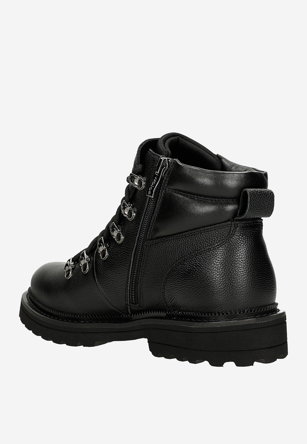 Niskie trzewiki męskie z czarnej skóry licowej 24132-51 Widok 3