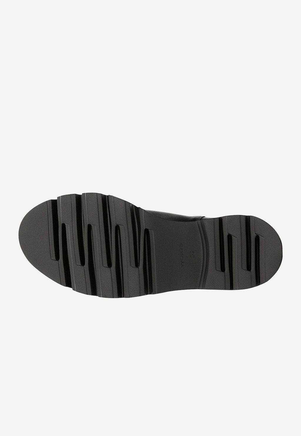 Czarne skórzane sztyblety damskie 55047-51 Widok 5