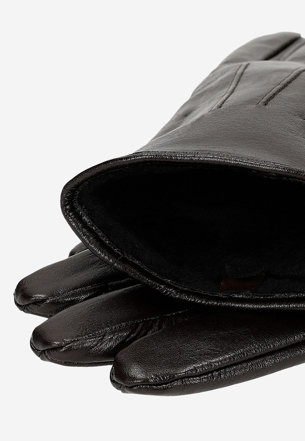 Brązowe skórzane rękawiczki męskie z funkcją Touch Screen 98117-53 Widok 3