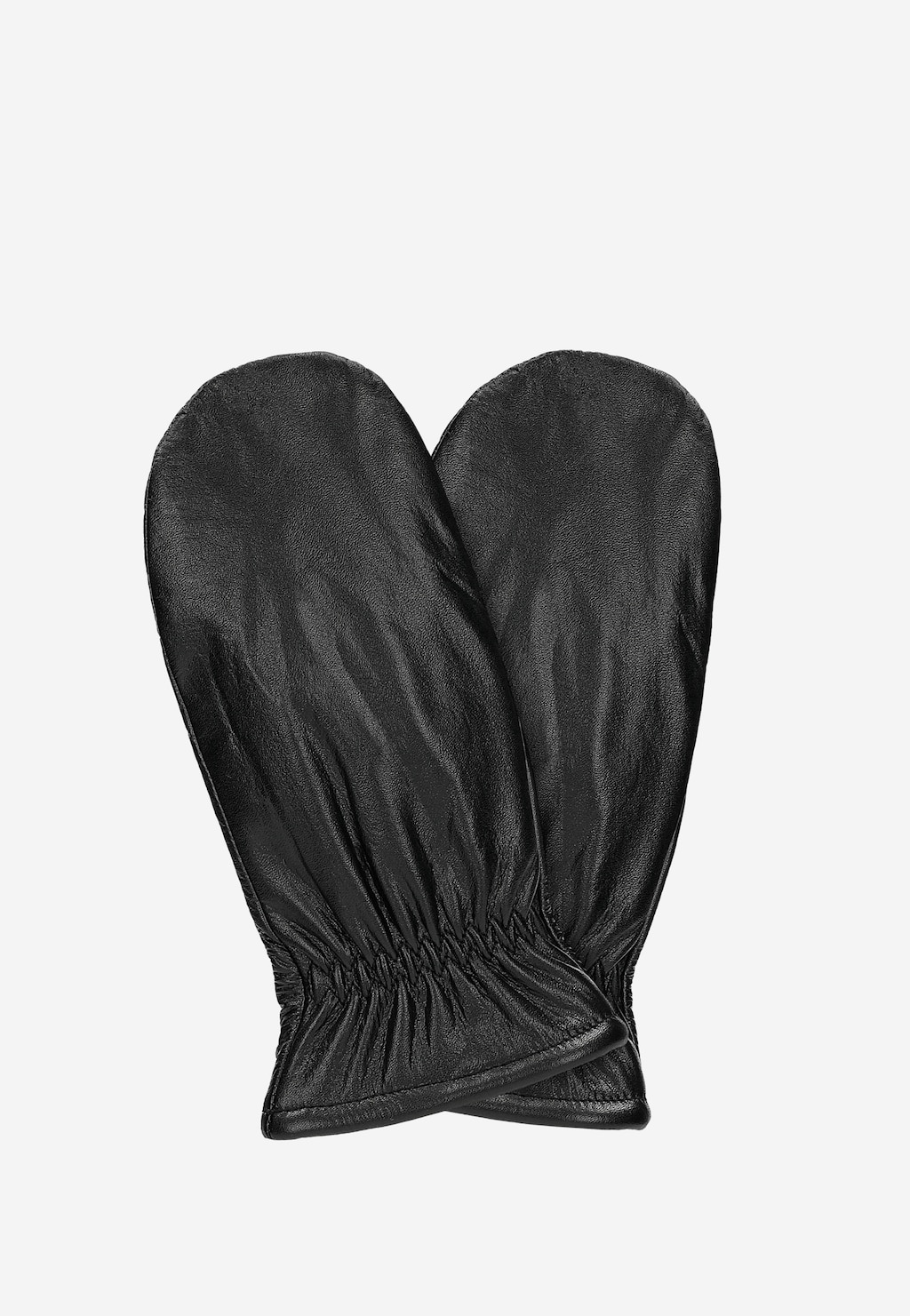 Czarne skórzane rękawiczki z jednym palcem 98128-51 Widok 2