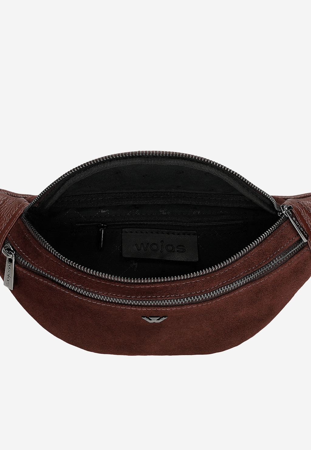 Bordová dámska kabelka z velúrovej dvoine a lícnej kože 80422-75 Widok 4