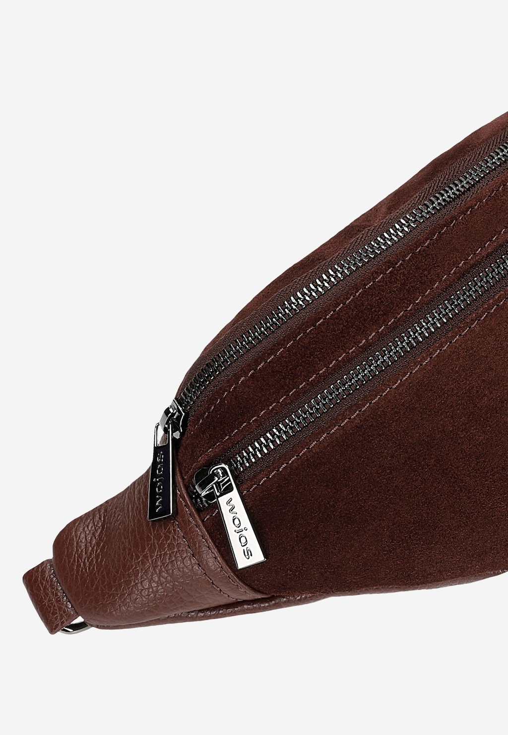 Bordová dámska kabelka z velúrovej dvoine a lícnej kože 80422-75 Widok 6