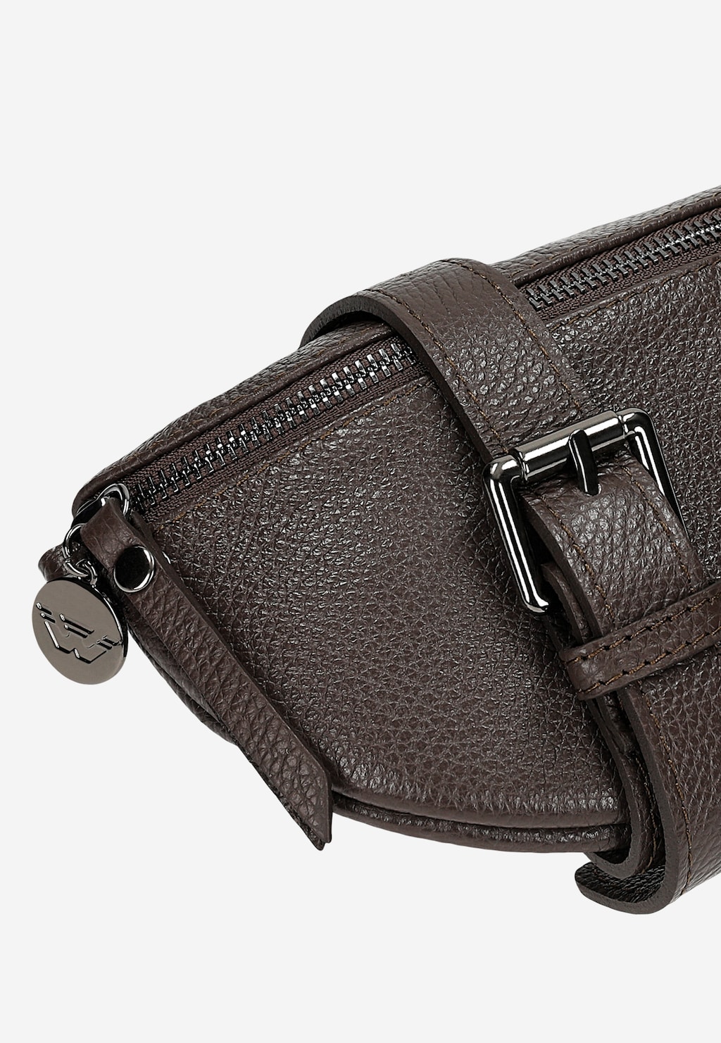 Brązowa czekoladowa nerka damska ze skóry licowej 80099-52 Widok 6