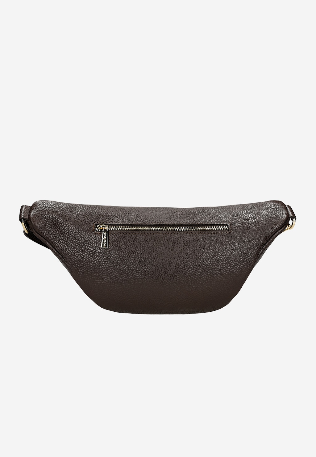 Duża skórzana nerka damska w czekoladowym odcieniu brązu 80195-52 Widok 3