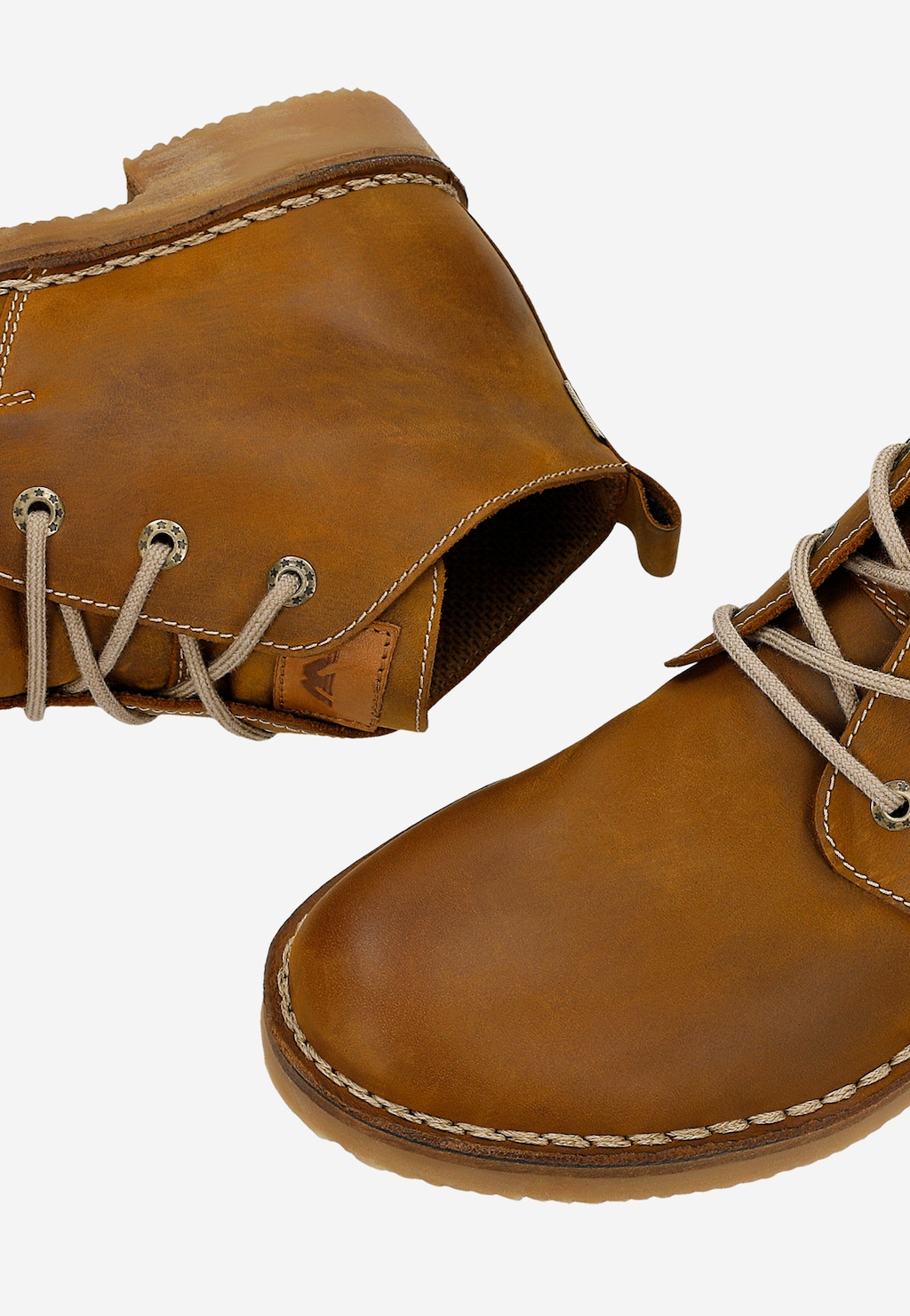 Brązowe trzewiki męskie typu chukka 24400-93 Widok 6