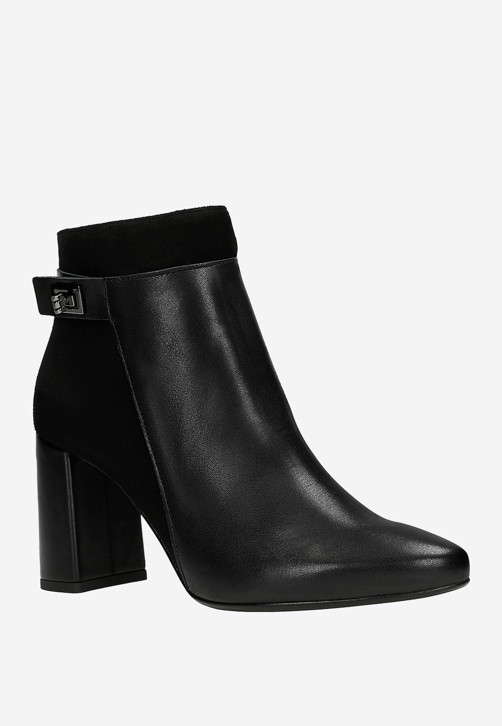 Eleganckie ocieplane botki na słupku 55361-71 Widok 2