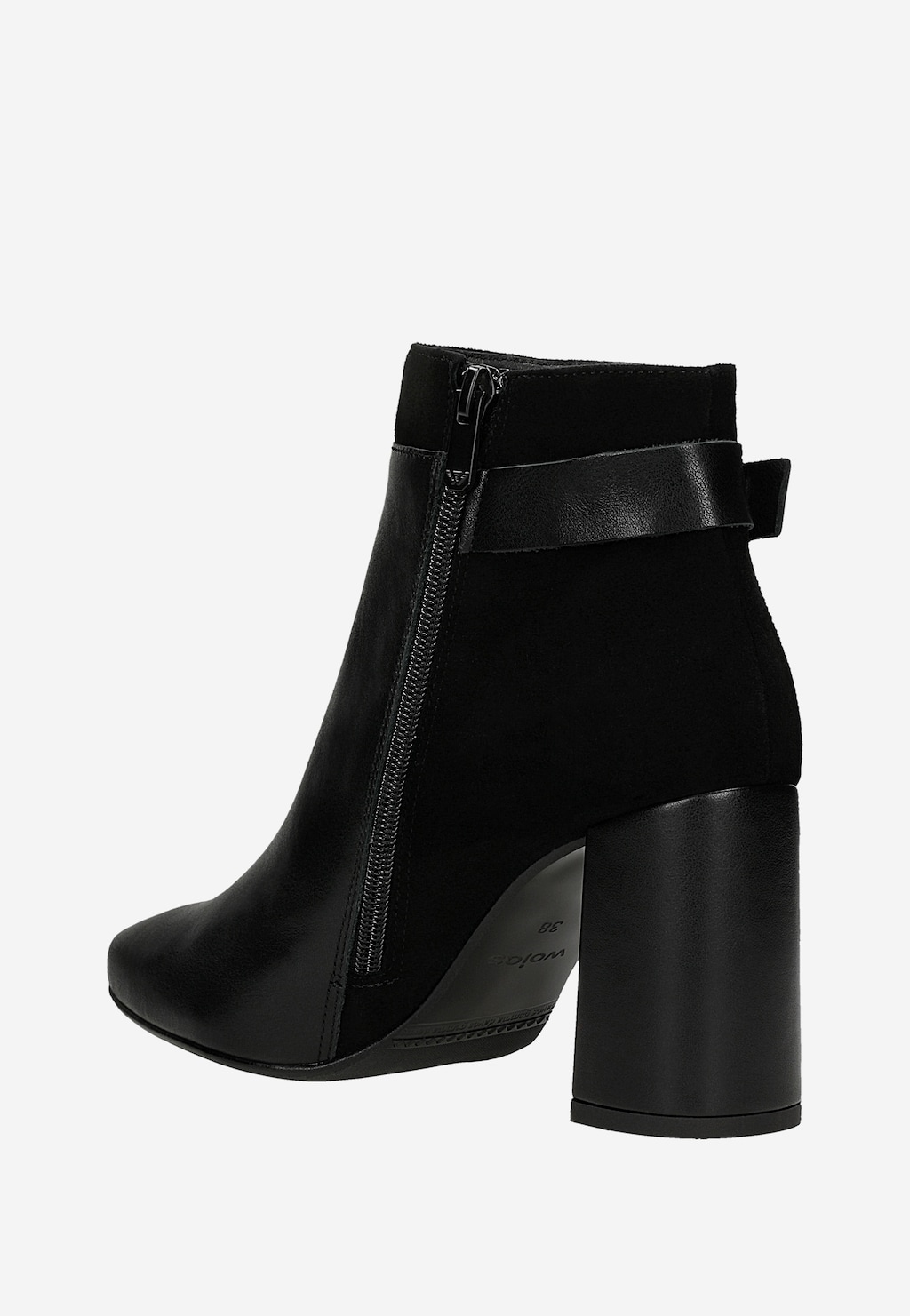 Eleganckie ocieplane botki na słupku 55361-71 Widok 3