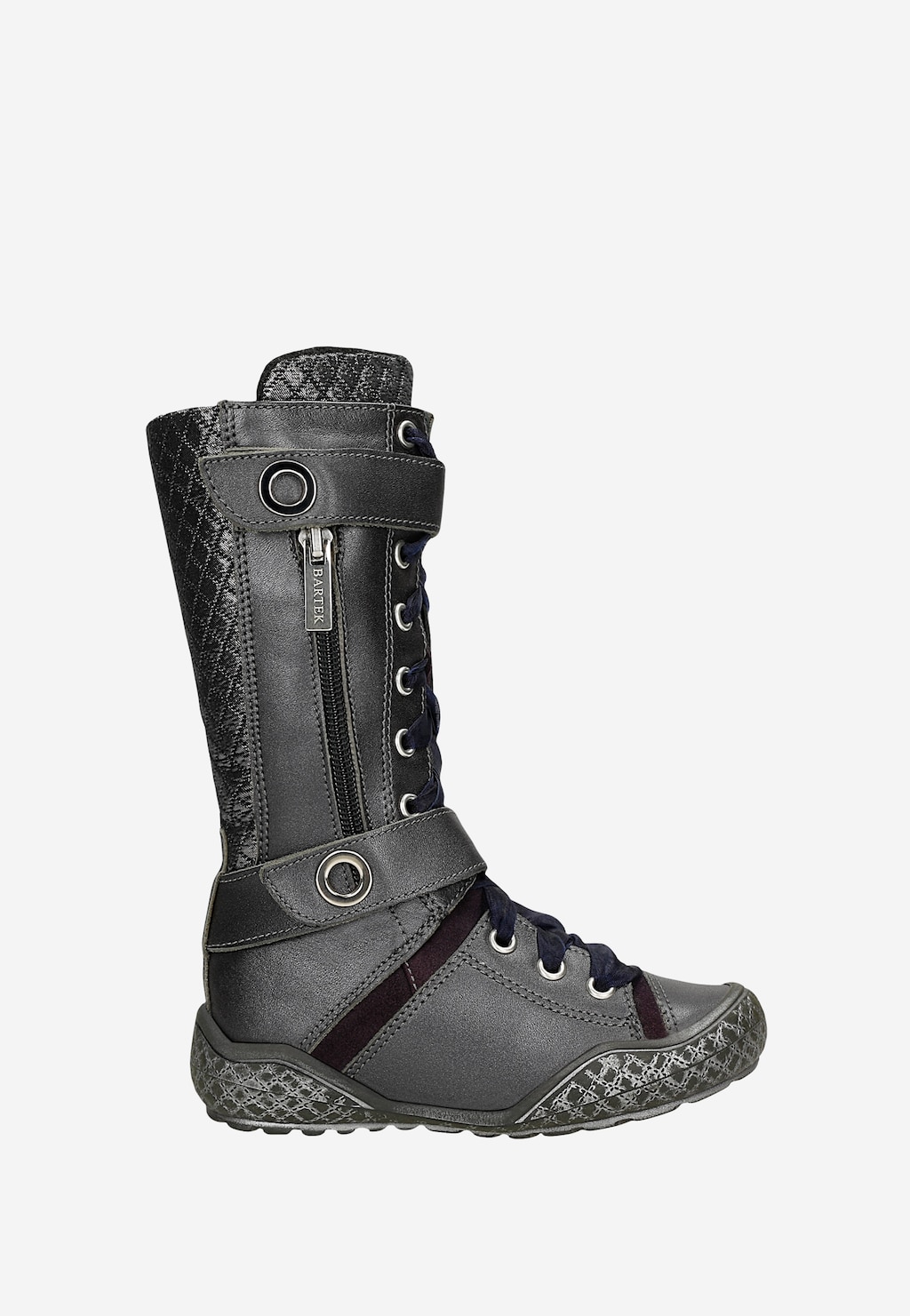 Tmavě šedé kozačky BARTEK z lícové kůže T-44741/03H Widok 2