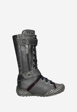 Ciemnoszare kozaki BARTEK ze skóry licowej T-44741/03H