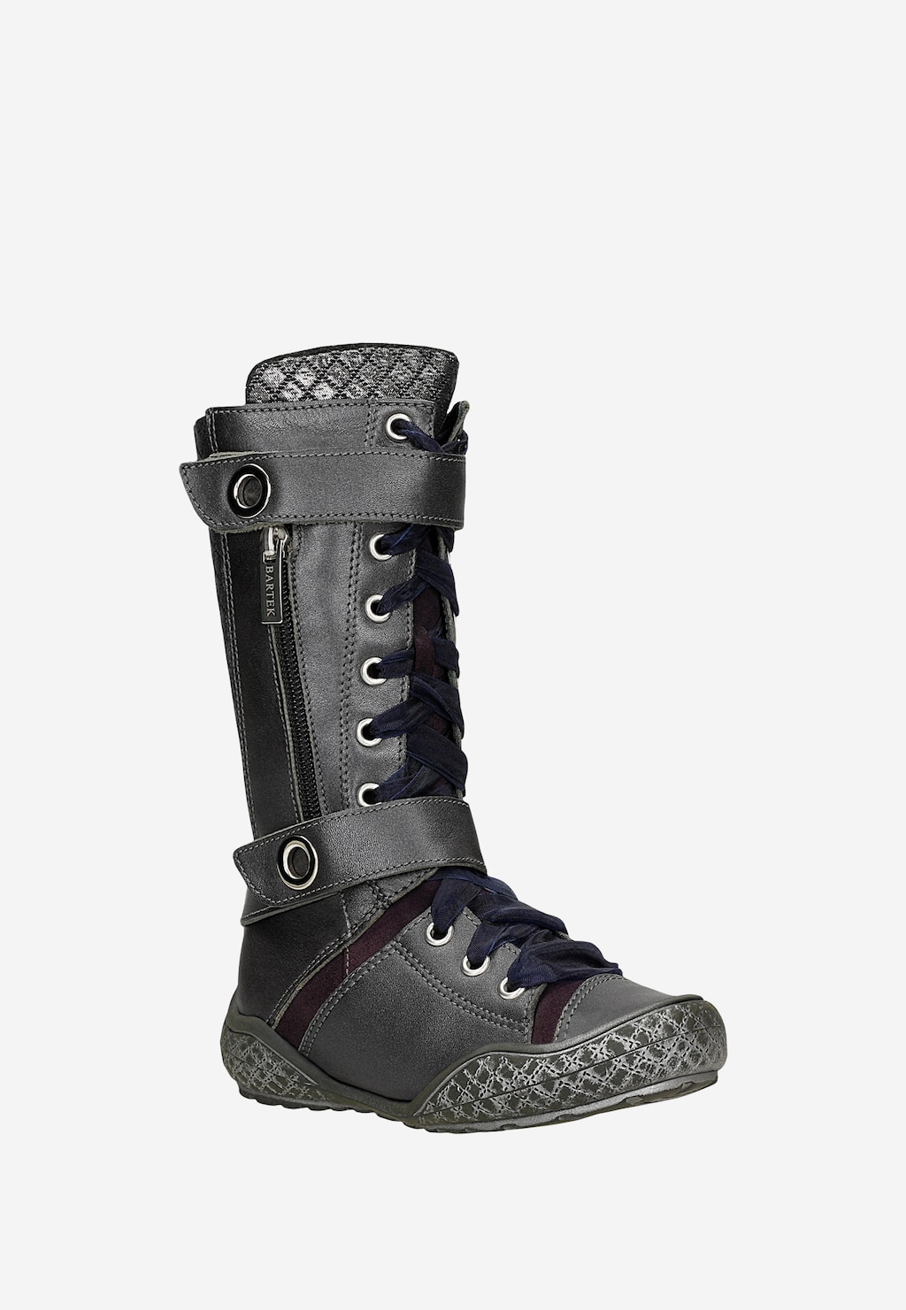 Tmavě šedé kozačky BARTEK z lícové kůže T-44741/03H Widok 3