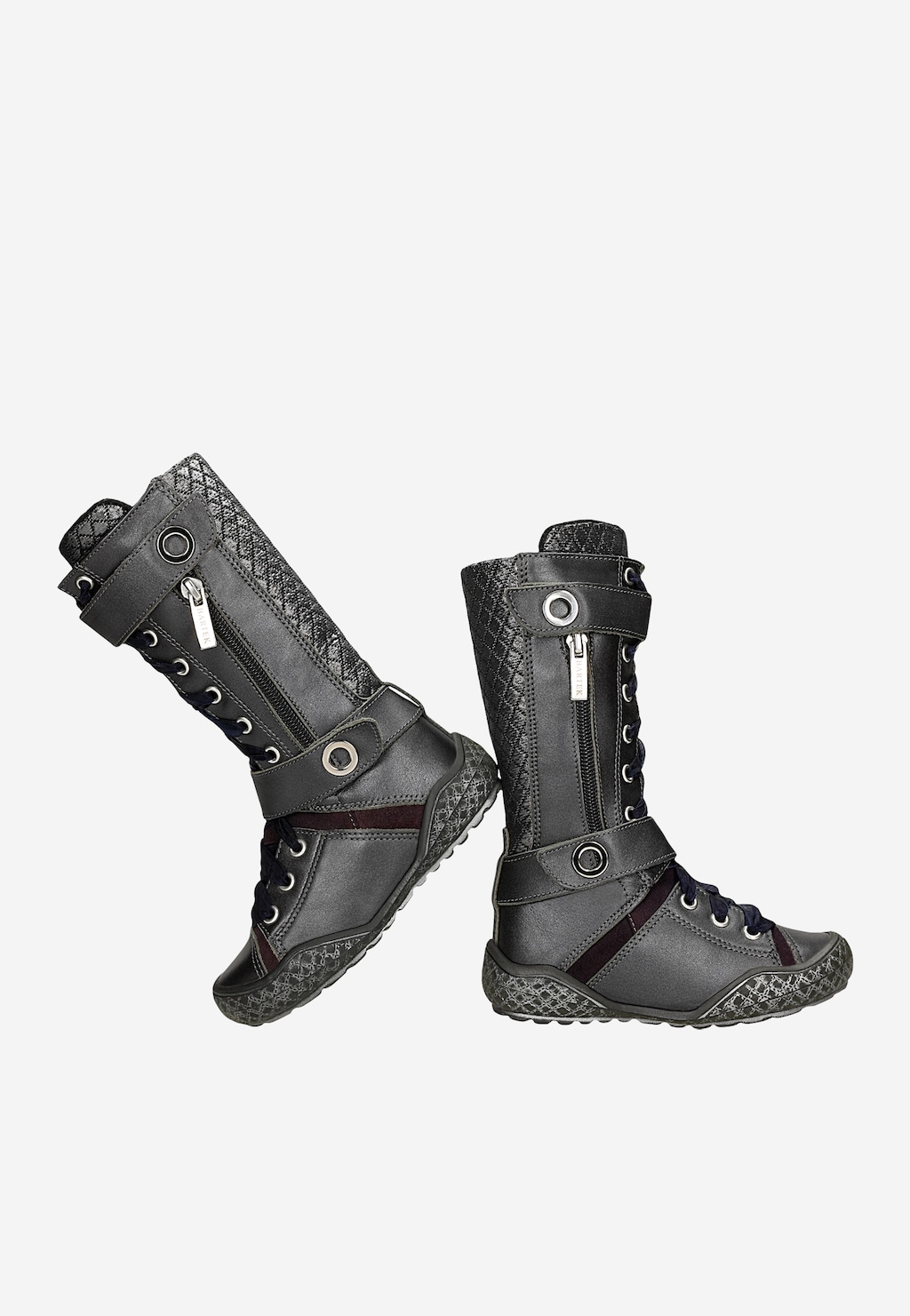 Tmavě šedé kozačky BARTEK z lícové kůže T-44741/03H Widok 7