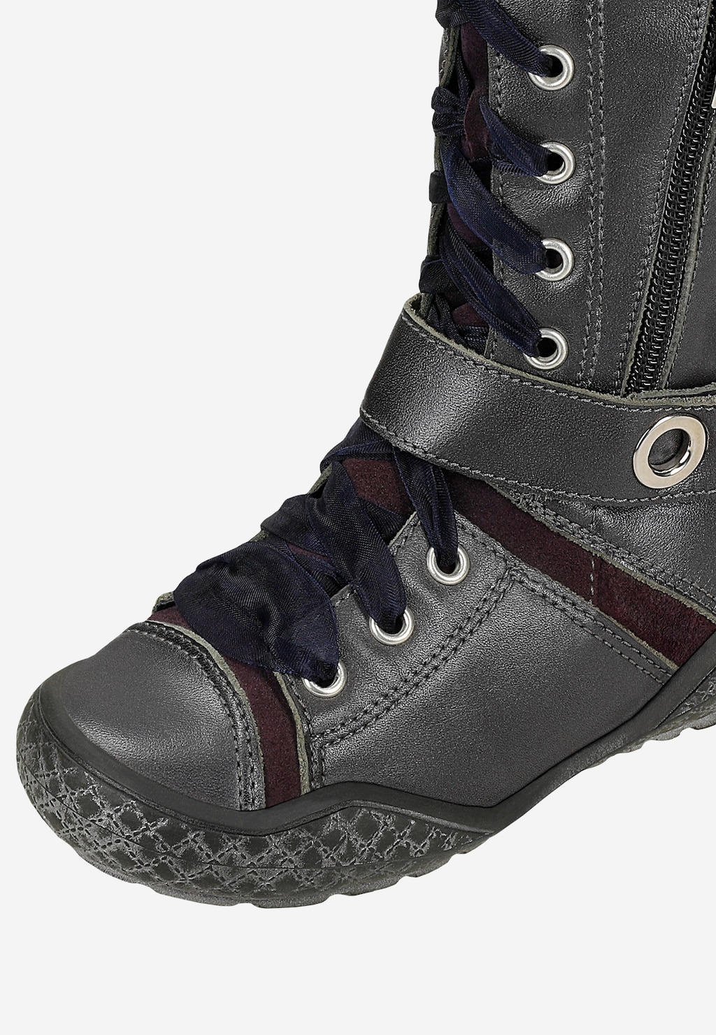 Tmavě šedé kozačky BARTEK z lícové kůže T-44741/03H Widok 8