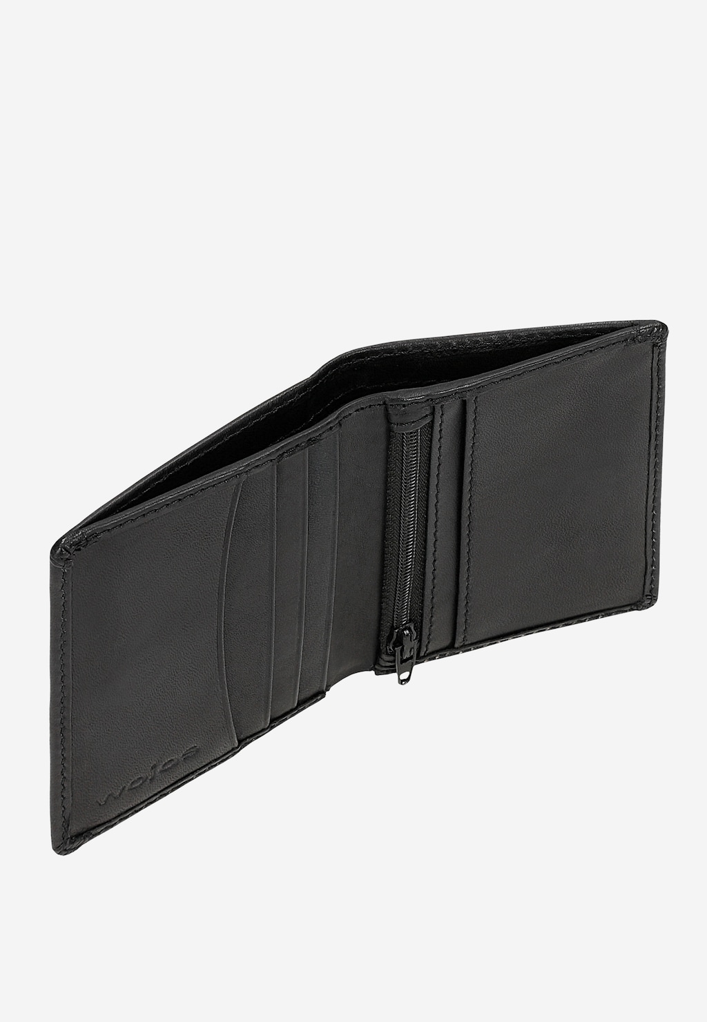 Mały czarny portfel męski ze skóry 91118-51 Widok 5