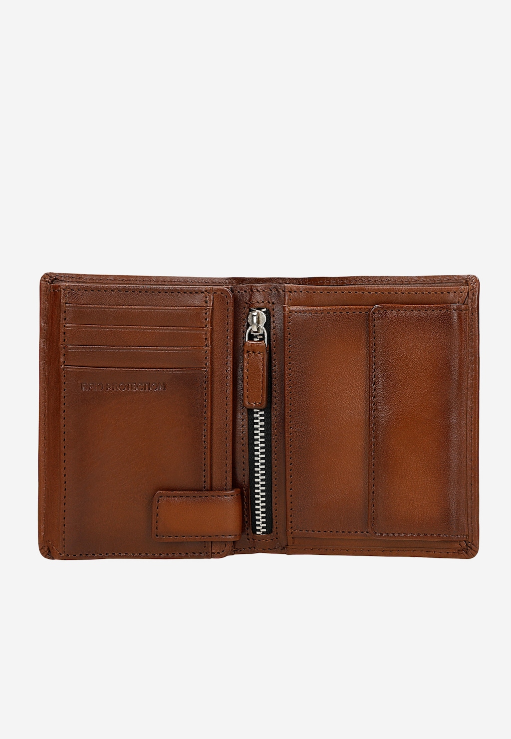 Brązowy portfel męski z zamkiem 91129-53 Widok 4