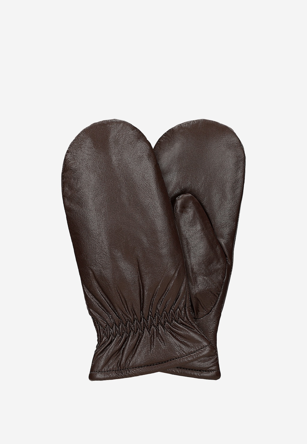 Brązowe czekoladowe jednopalcowe rękawiczki damskie 98128-52 Widok 1