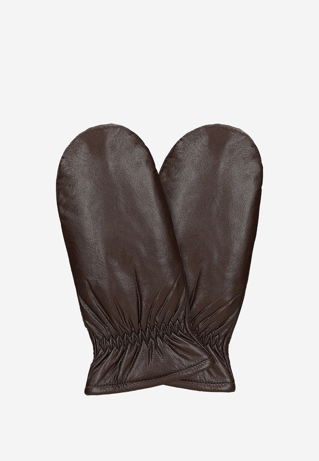 Brązowe czekoladowe jednopalcowe rękawiczki damskie 98128-52 Widok 2