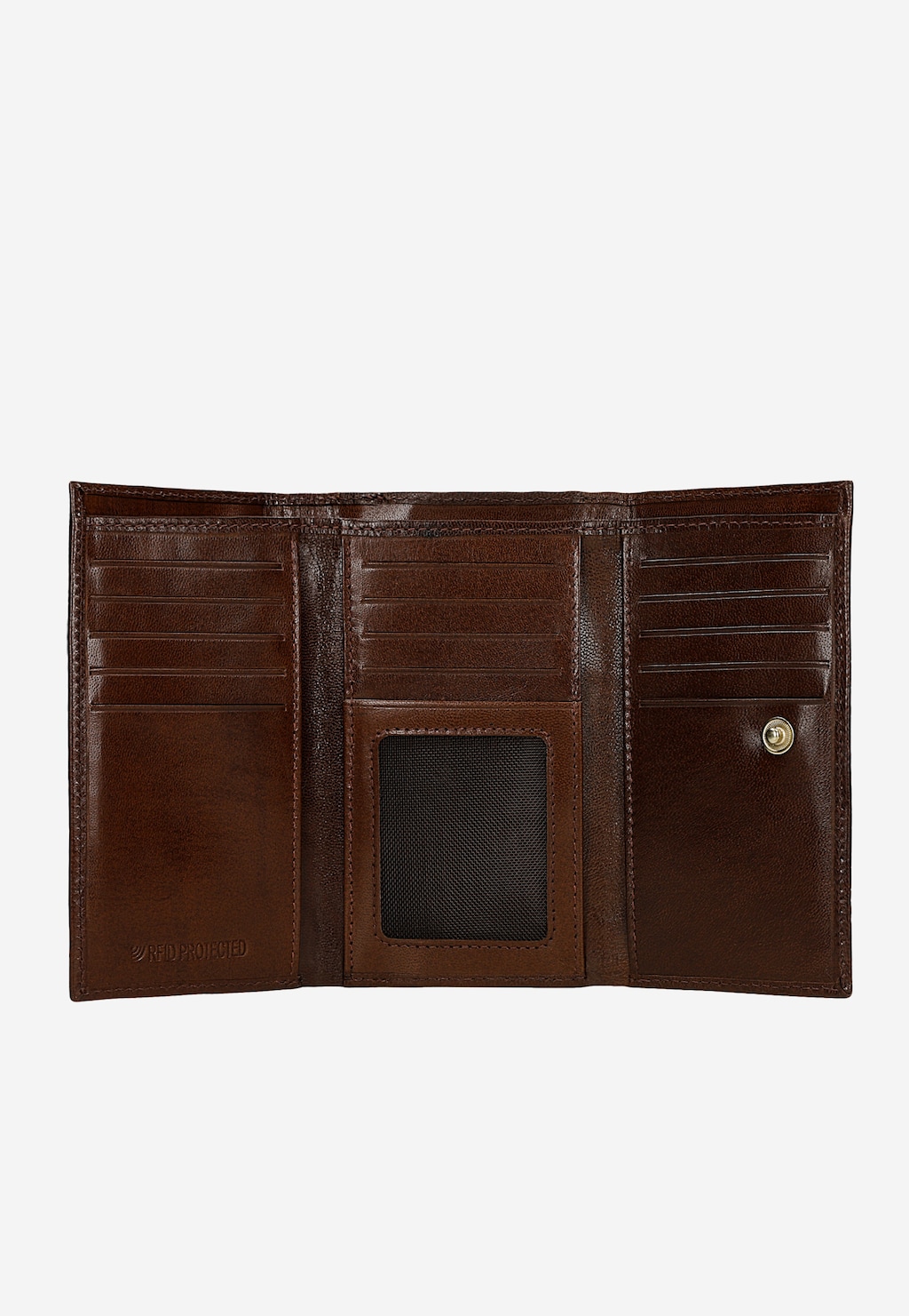 Brązowy skórzany portfel damski z blokadą RFID 91085-53 Widok 5