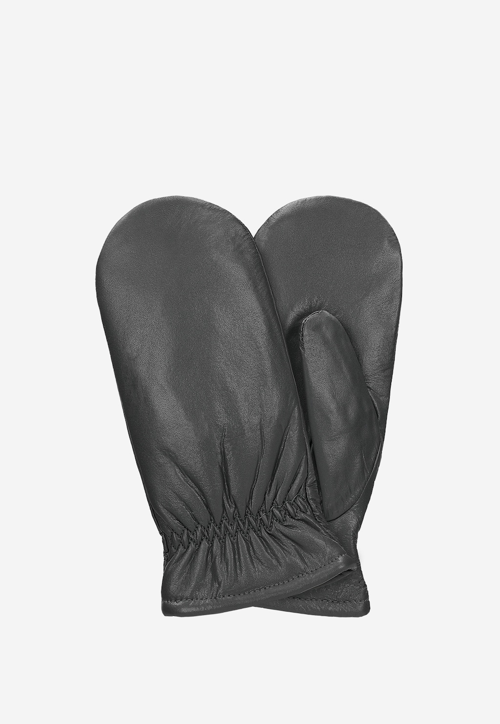 Popielate skórzane rękawiczki z jednym palcem 98128-50 Widok 1