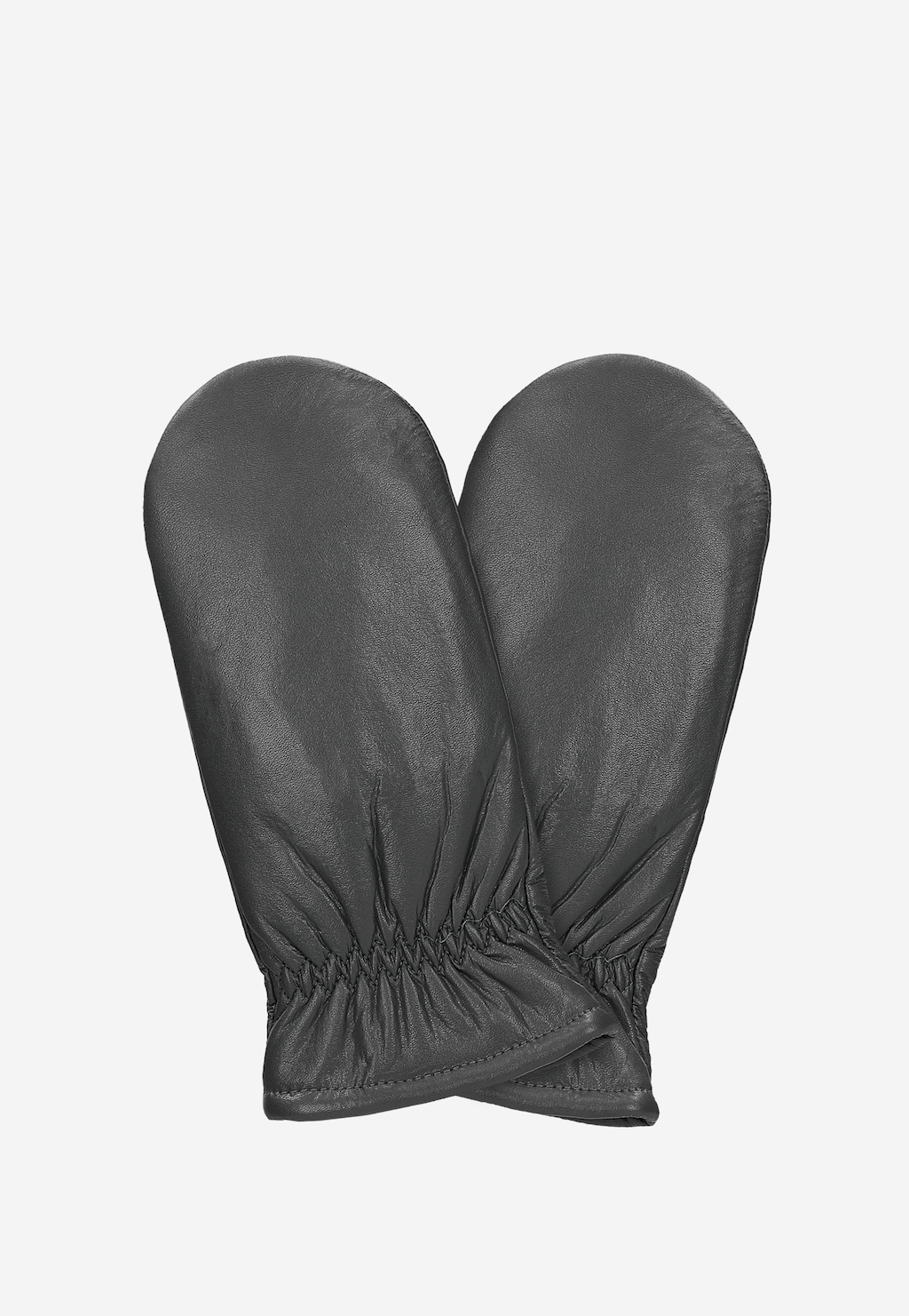 Popielate skórzane rękawiczki z jednym palcem 98128-50 Widok 2