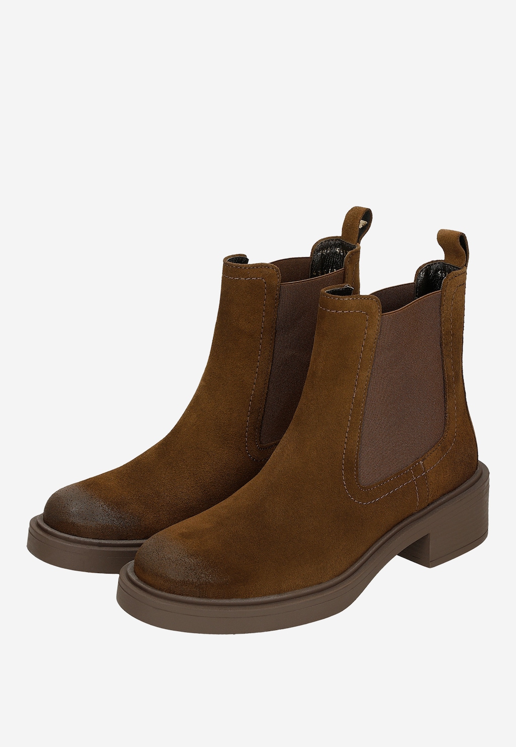 Hnědé dámské kotníkové boty bez šněrování 55330-62 Widok 6