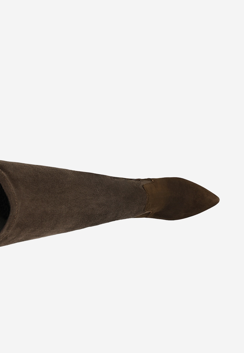 Wysokie czekoladowe kozaki za kolano na szpilce 71141-82 Widok 4