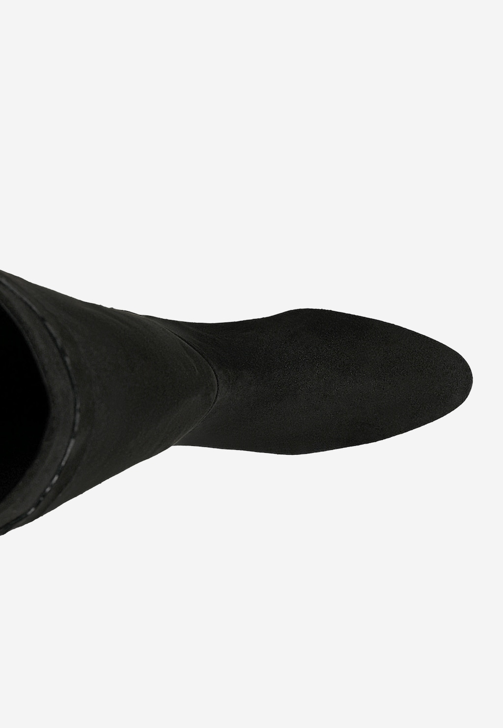 Czarne welurowe kozaki na niskiej szpilce 71146-61 Widok 5