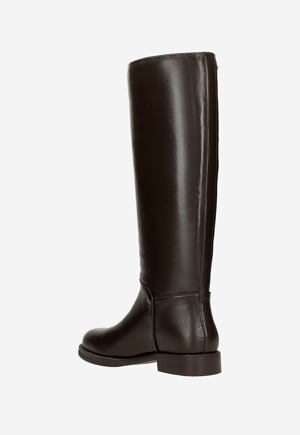 Brązowe czekoladowe kozaki damskie ze skóry licowej 71132-52 Widok 3