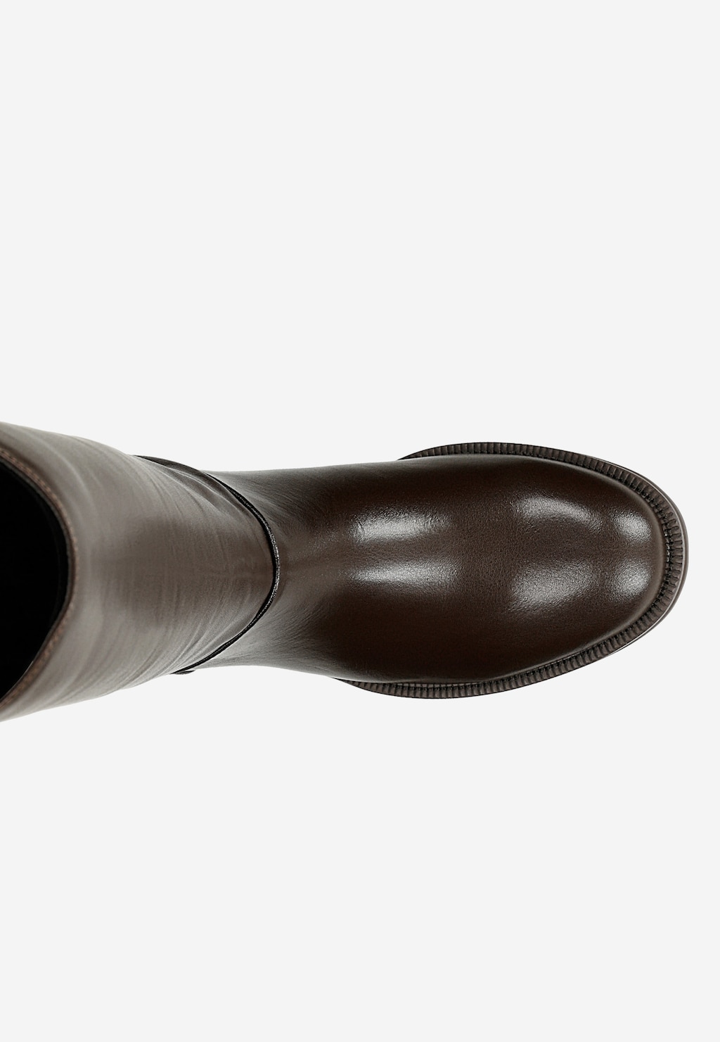 Brązowe czekoladowe kozaki damskie ze skóry licowej 71132-52 Widok 4