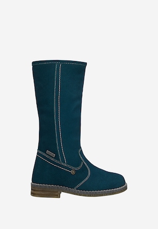 Kozačky BARTEK W-54735/0UJ v námořní barvě s kožešinou