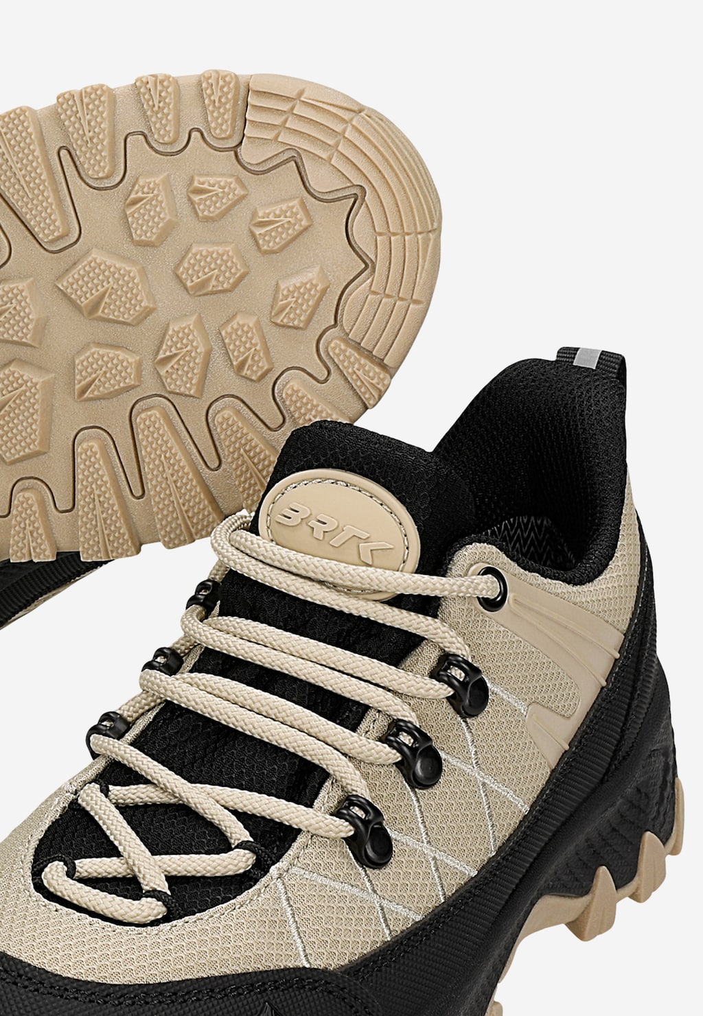 Beżowo-czarne trekkingi dziecięce z membraną Nano-Tex™ BARTEK 87011-44 Widok 6