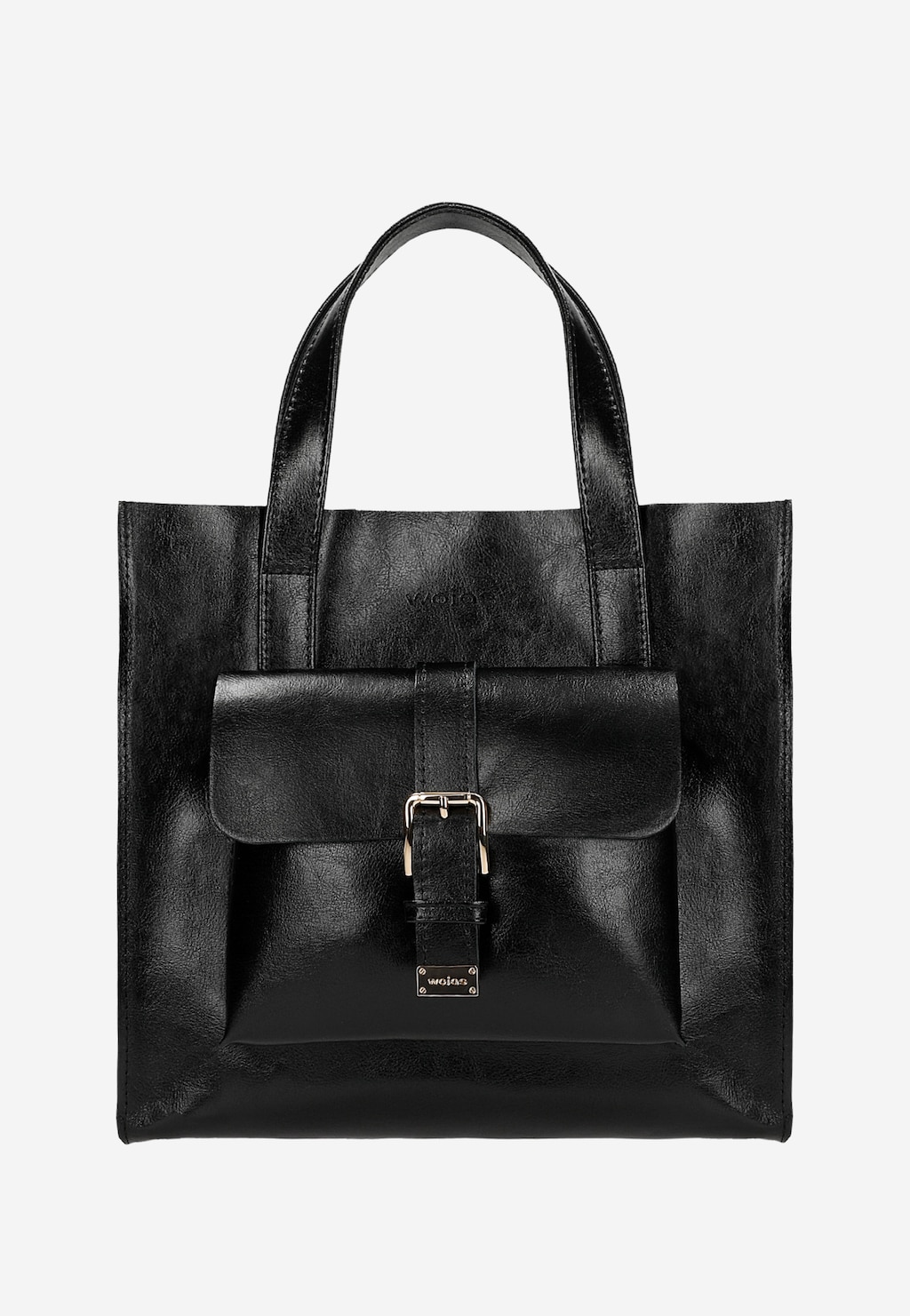 Czarna torebka damska z zewnętrzną kieszenią 80348-51 Widok 1