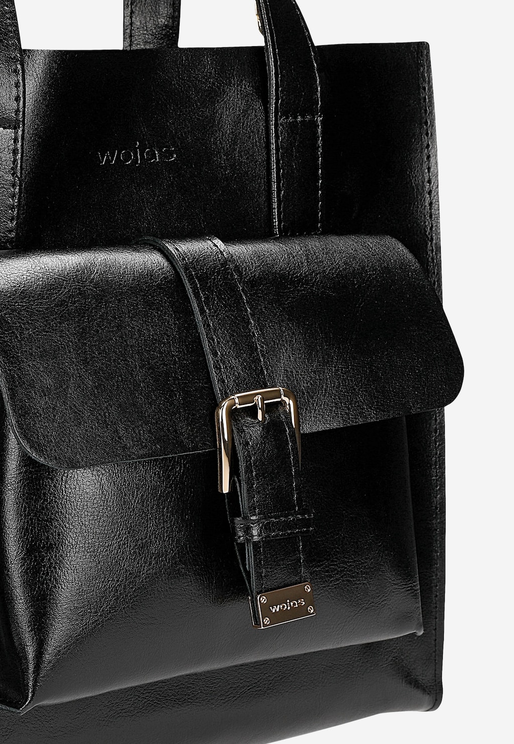 Czarna torebka damska z zewnętrzną kieszenią 80348-51 Widok 7