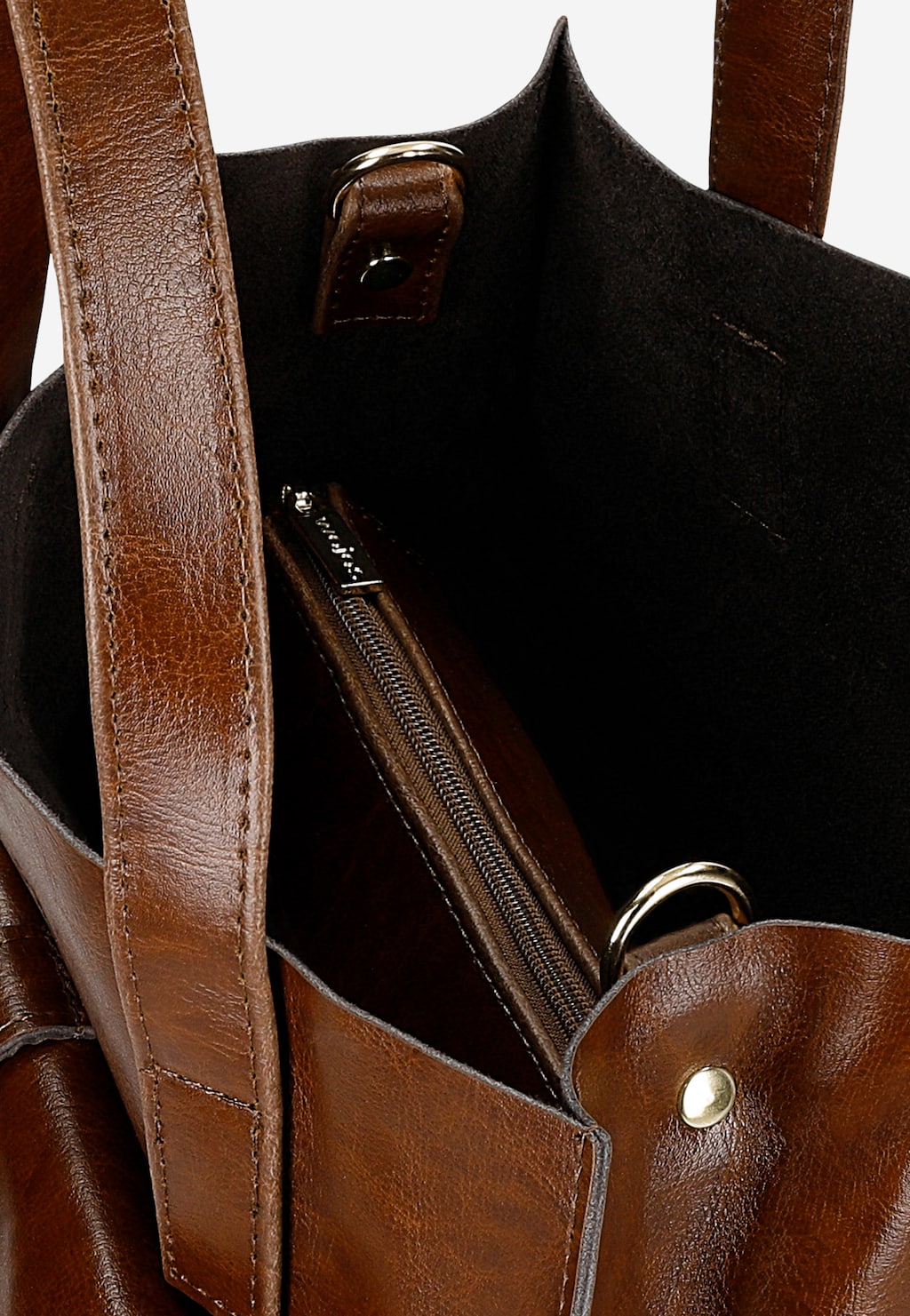 Brązowa torebka damska ze złotymi elementami 80348-52 Widok 6