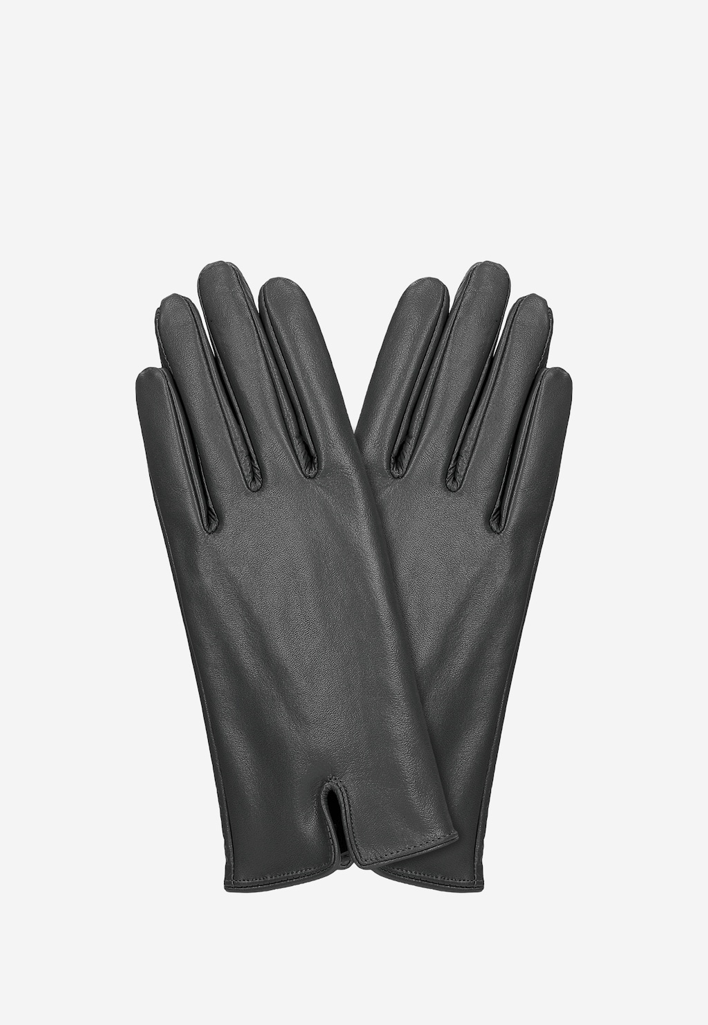 Popielate skórzane rękawiczki damskie dotykowe Screen Touch 98115-70 Widok 2