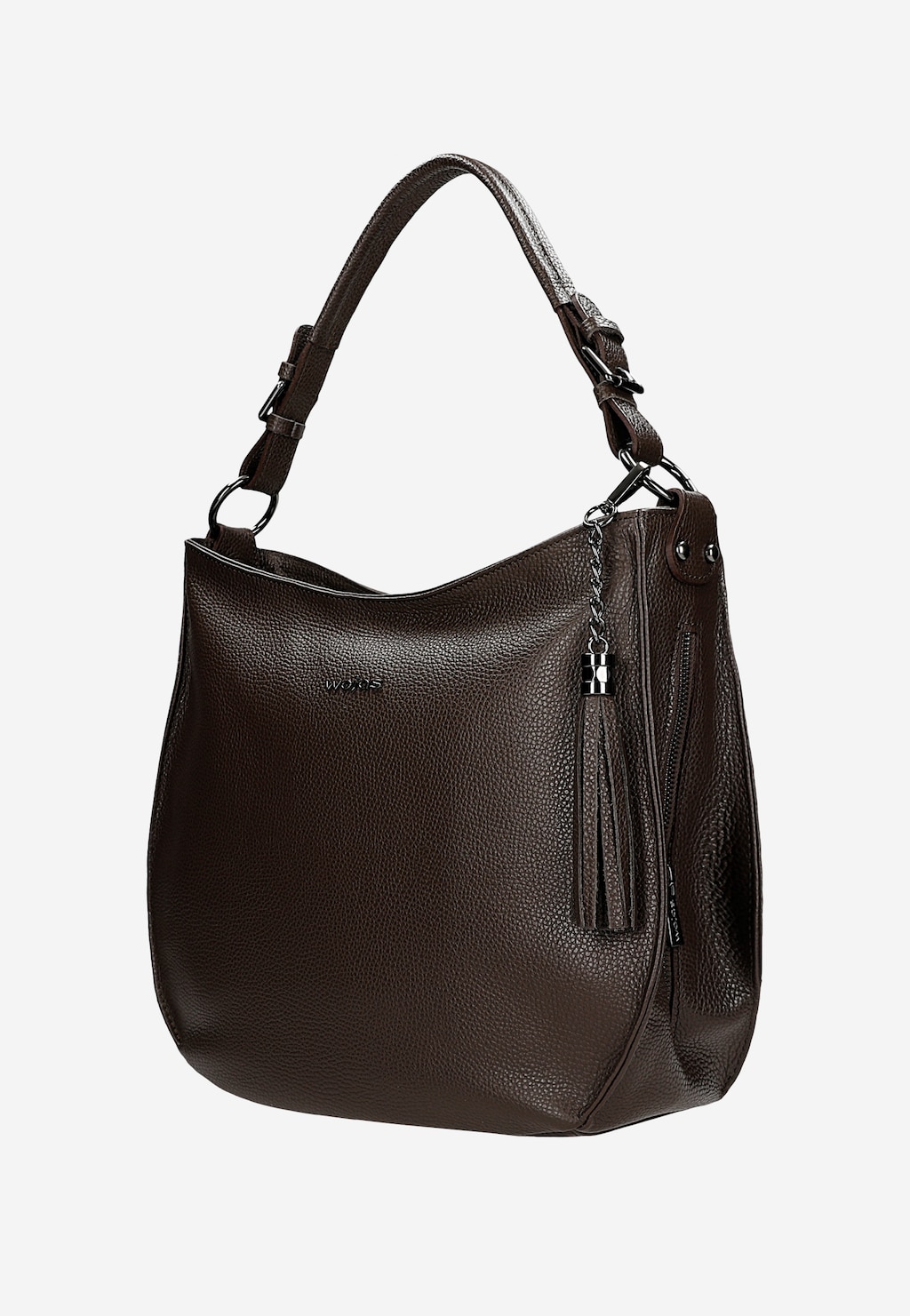 Velká dámská kožená kabelka v čokoládově hnědé barvě 80428-52 Widok 2