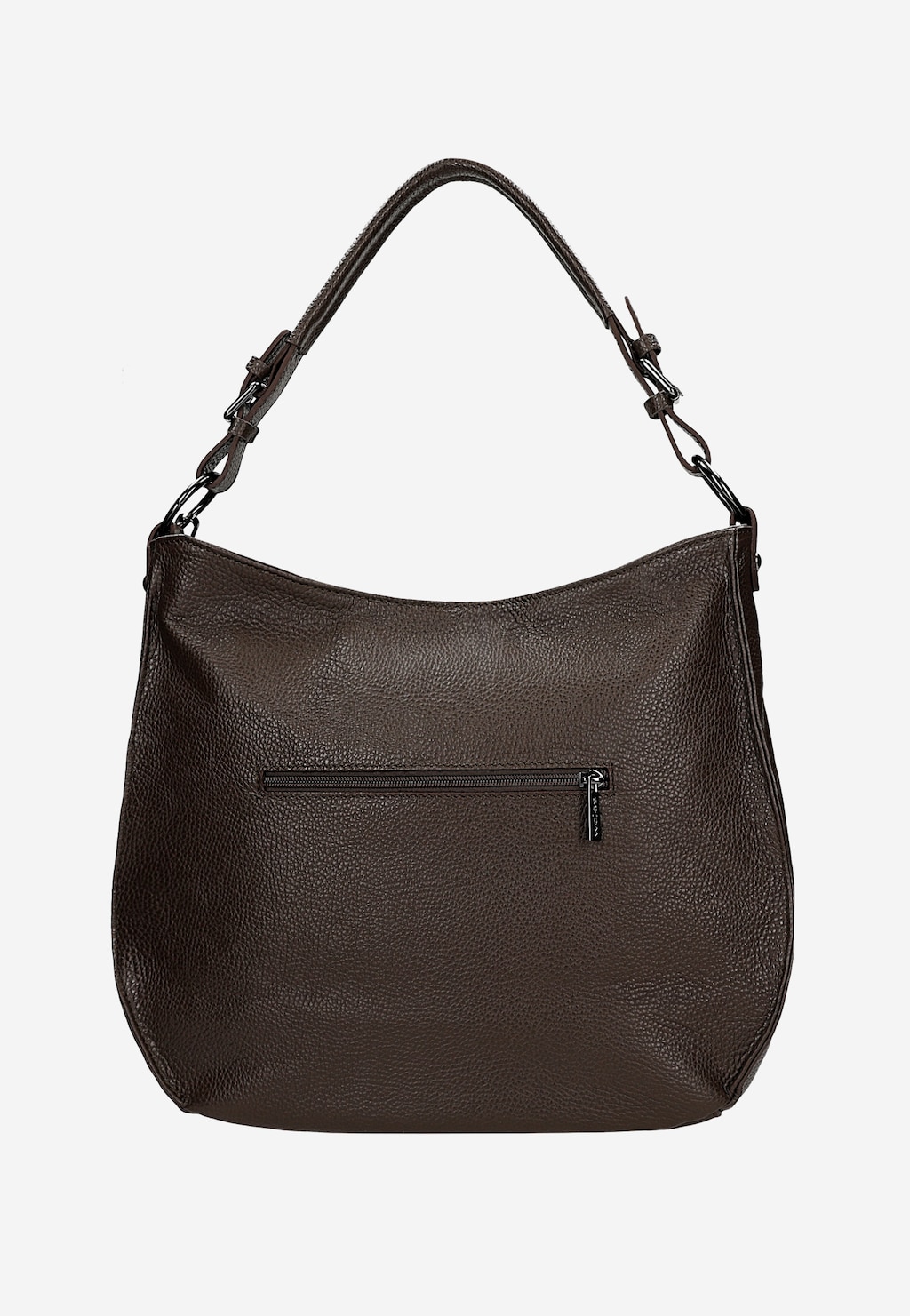 Velká dámská kožená kabelka v čokoládově hnědé barvě 80428-52 Widok 3