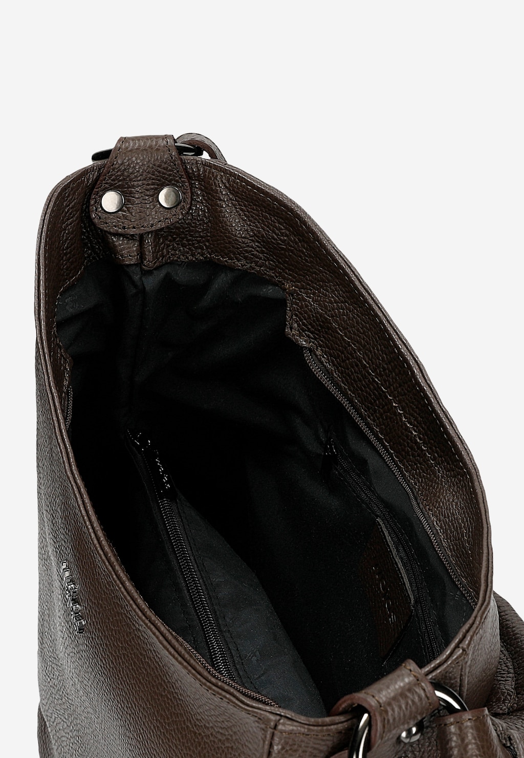 Velká dámská kožená kabelka v čokoládově hnědé barvě 80428-52 Widok 4