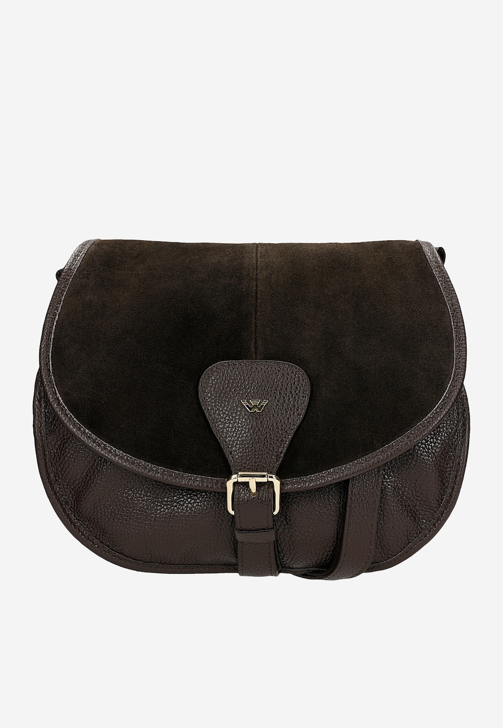 Malá hnedá crossbody kabelka z kombinovaných kož 80401-72 Widok 1